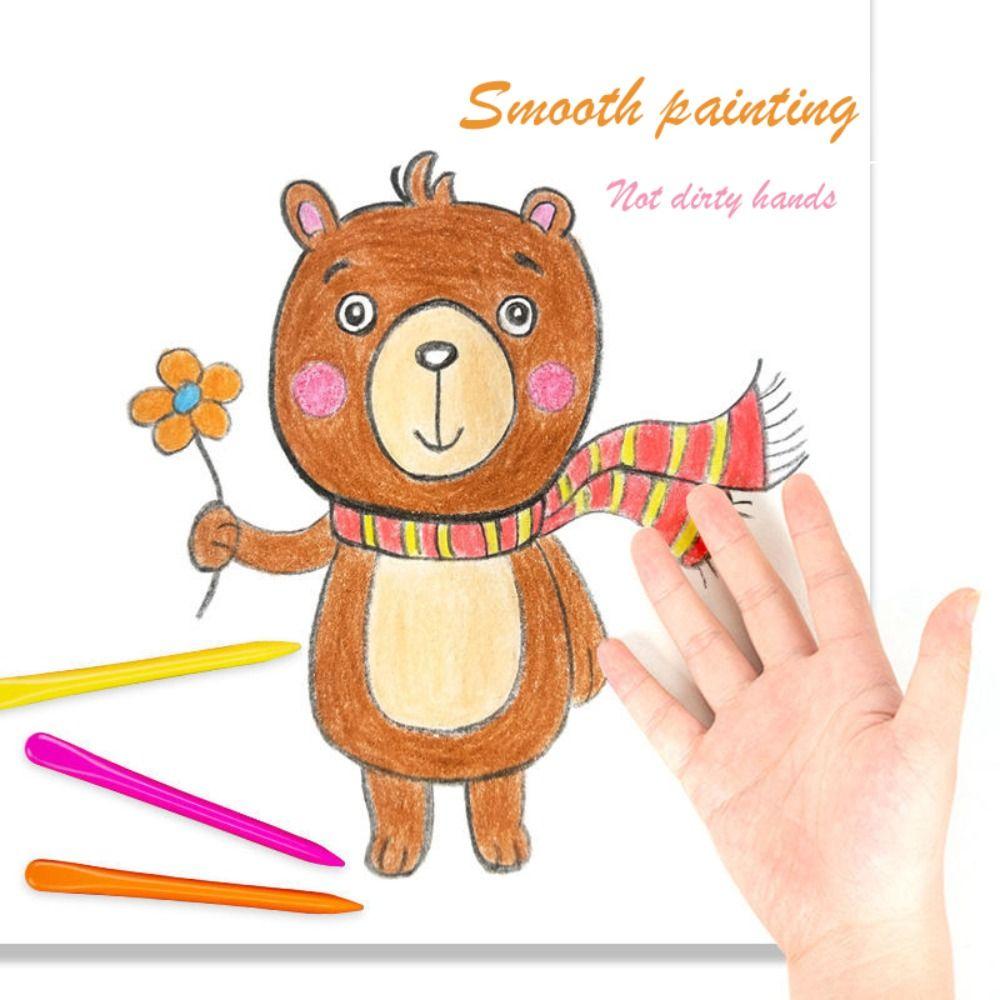6/12/24/36 Colors Washable Plastic Crayon Oil Painting Stick Early Childhood Education Tools