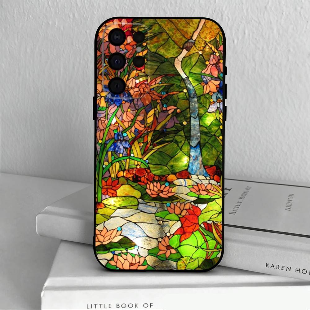 C-Цветной-L G-Стеклянный-S Чехол для телефона для Samsung S25,S24,S21,S22,S23,S30,Ultra,S20,Plus,Другие Мягкий Черный Чехол