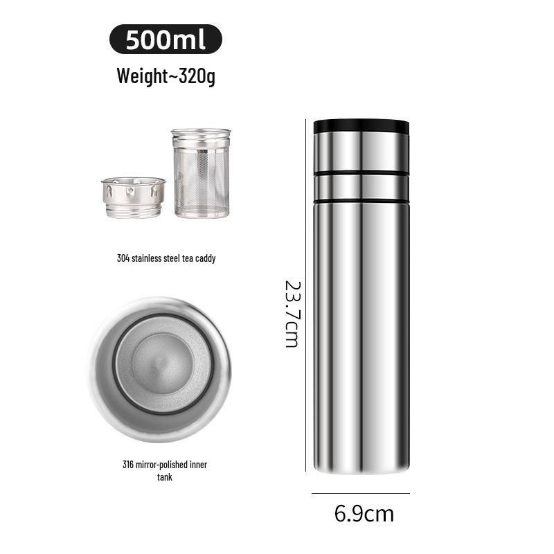 Новая термокружка из нержавеющей стали 316 с крышкой быстрого открытия и ситечком для чая