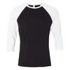 Canvas Mens 3/4 Sleeve Baseball T-Shirt