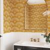 VEELIKE Wallpaper Stickers, Ginger Yellow, Bohemian Floral Pattern, Renovation Sheet, Cutting Sheet, Wall Sticker, 44.5 X 300cm, Heat-Resistant,