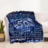 50th Anniversary Celebration Flannel Blanket-Soft and Suitable for Sofas,Beds,Offices,Travel,All Seasons,Great Gift for Holidays and Birthdays.