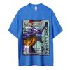 Хлопковая унисекс футболка с круглым вырезом по мотивам аниме Neon Genesis Evangelion, удобная, с коротким рукавом, спортивная и повседневная, для мужчин и женщин