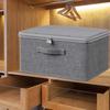 Large Foldable Fabric Storage Box Multi Purpose Closet Organizer Collapsible Stackable Storage Bins with Lid for Clothes Storage