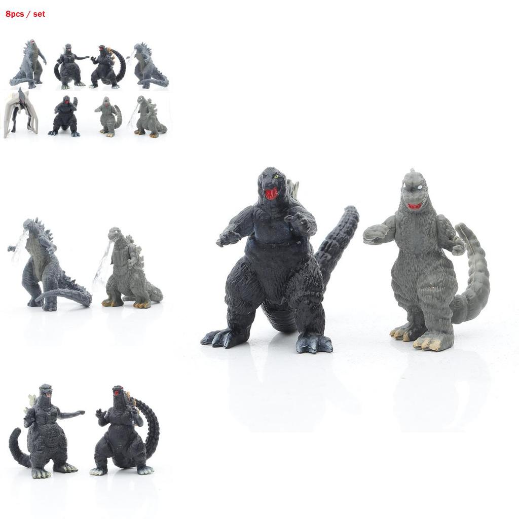 Набор из восьми фигурок Годзиллы и Кинг Конга, динозавры, ПВХ, коллекция, для детей и декора