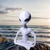 Статуя Медитирующего Инопланетянина, 3D-печатное украшение для йоги и медитации, Декор для Хэллоуина, Комнатное пространство, Забавное украшение для снятия стресса