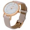 Fieldwork Women's Analog Watch with Leather Strap, Pink Gray, YM108-2, Pink