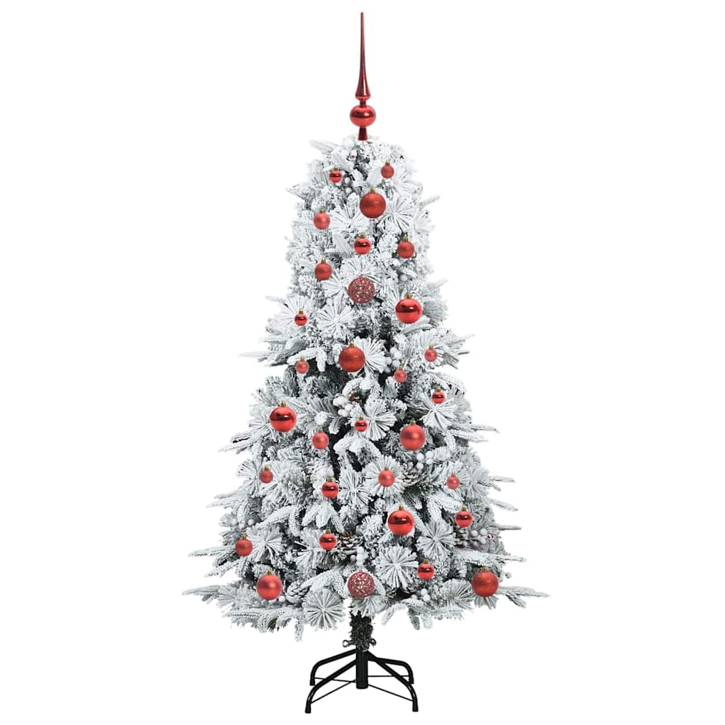 Artificial Foldable Christmas Tree White 120 cm PE and PVC