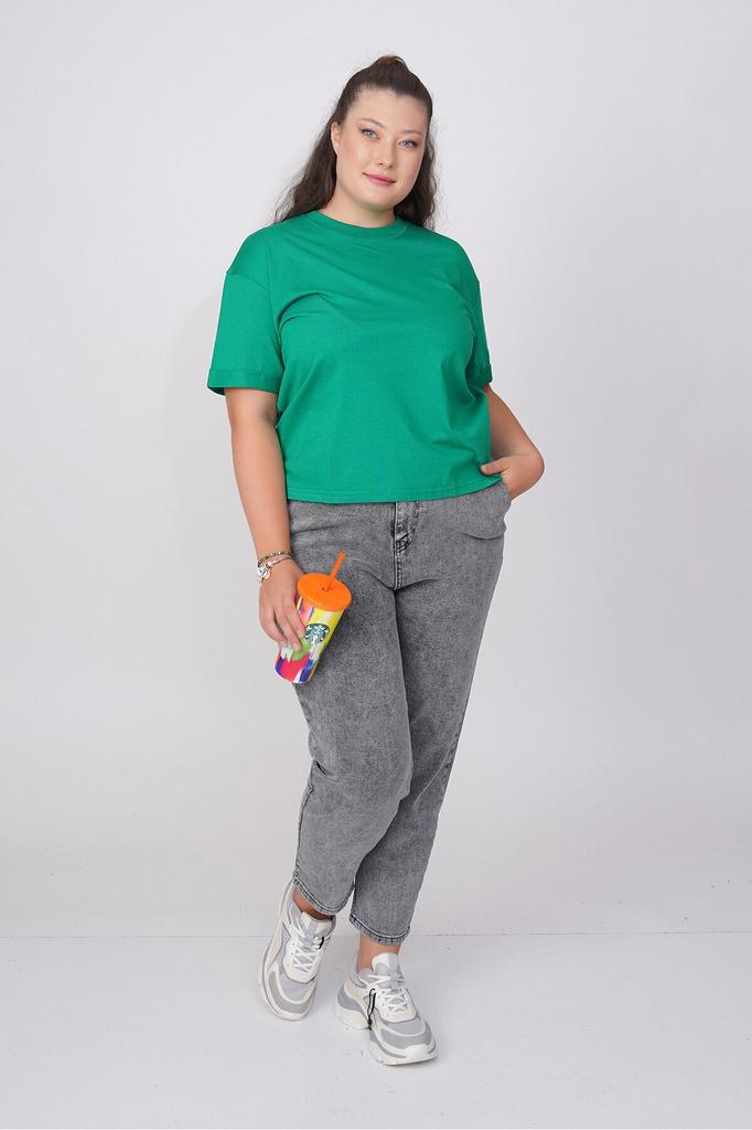 Women's Style Big Size T-Shirt Short Basic Cotton T-Shirt