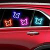 Wireless Car Atmosphere Breathing Lamp Cute Butterfly Ambient Light With Suction Cup Solar Powered USB Charging Neon Light