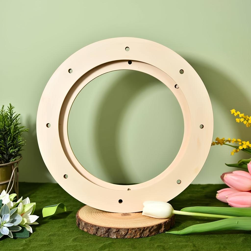 6 шт. 11,81-дюймовые деревянные венковые кольца, деревянная форма для венка с отверстиями, висячая толщина цветочная рамка для венка для свадьбы