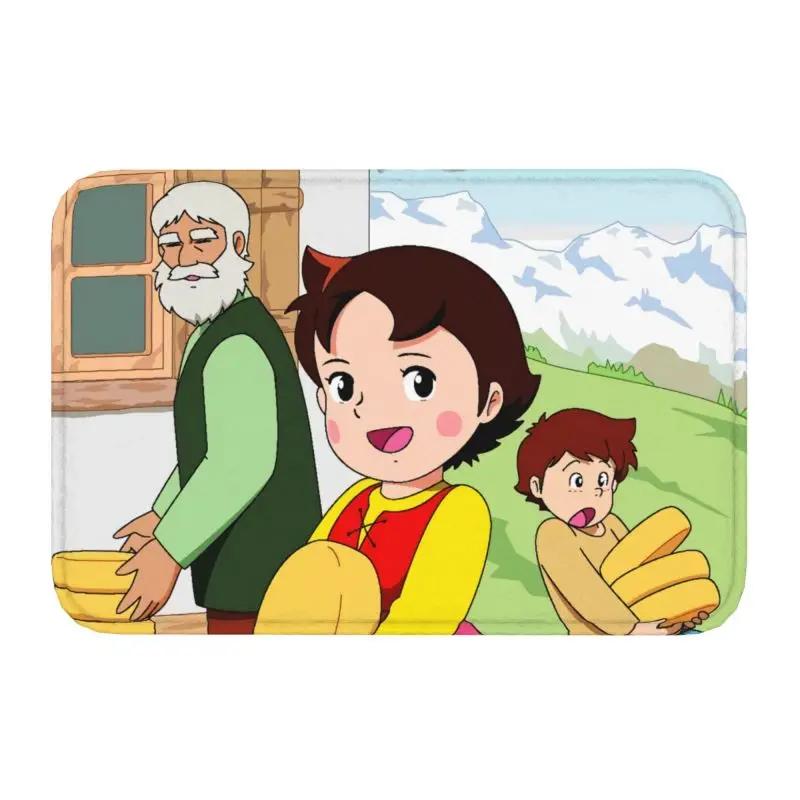 Custom Heidi Peter And Grandpa Doormat Anti-Slip Entrance Bathroom Kitchen Floor Door Mats Garage Rug Carpet Footpad