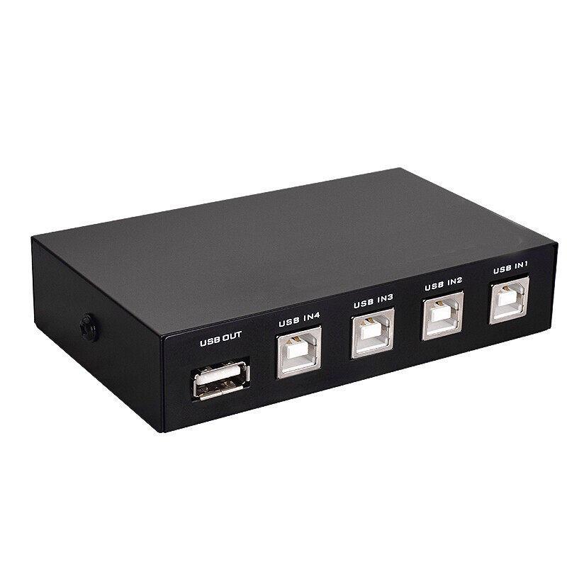 4-Port USB Switcher Printer Splitter: Share 1 Printer with 4 Computers