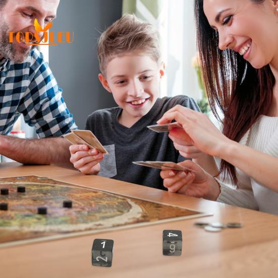 Шестигранные акриловые игральные кости - 5 шт., легко читаемые цифры 16 мм, прочные легкие черные полупрозрачные игральные кости для настольных игр