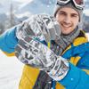 Thick Warm Tie Dye Gloves Fleece Lined Touchscreen Handwear Winter Fingerwear Ski Mittens  Cycling