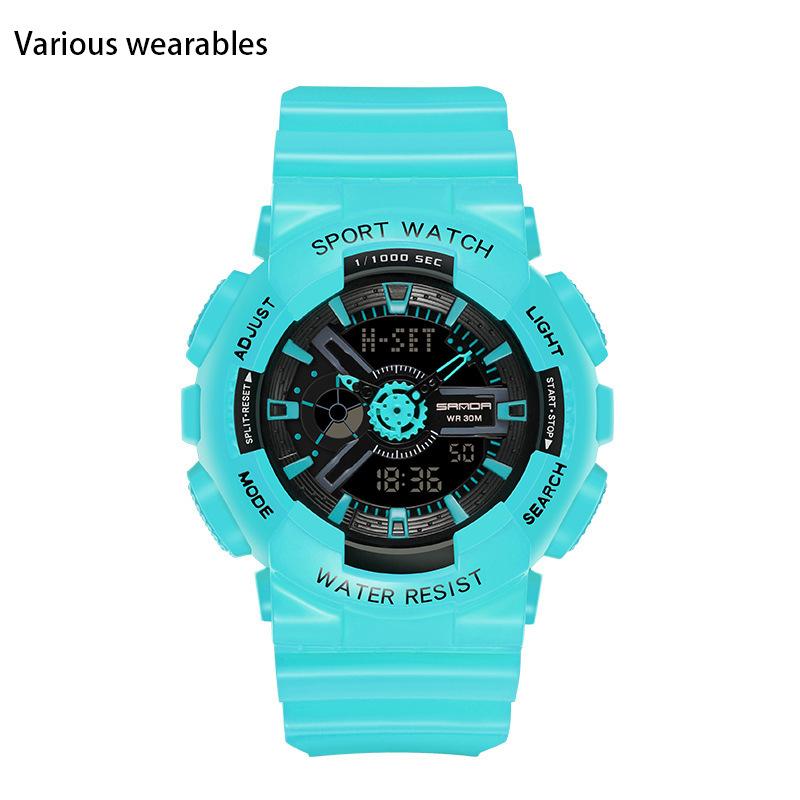 Корейская мода тренд микро бизнес светящиеся электронные спортивные модные студенческие корейские конфеты детские парные часы