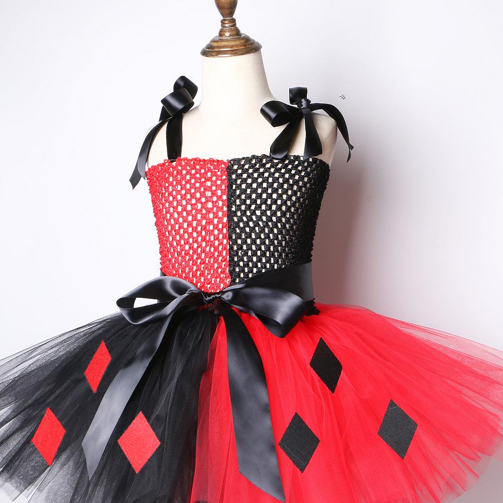 Children's Harley Clown Girl Halloween Tutu Cosplay Skirt
