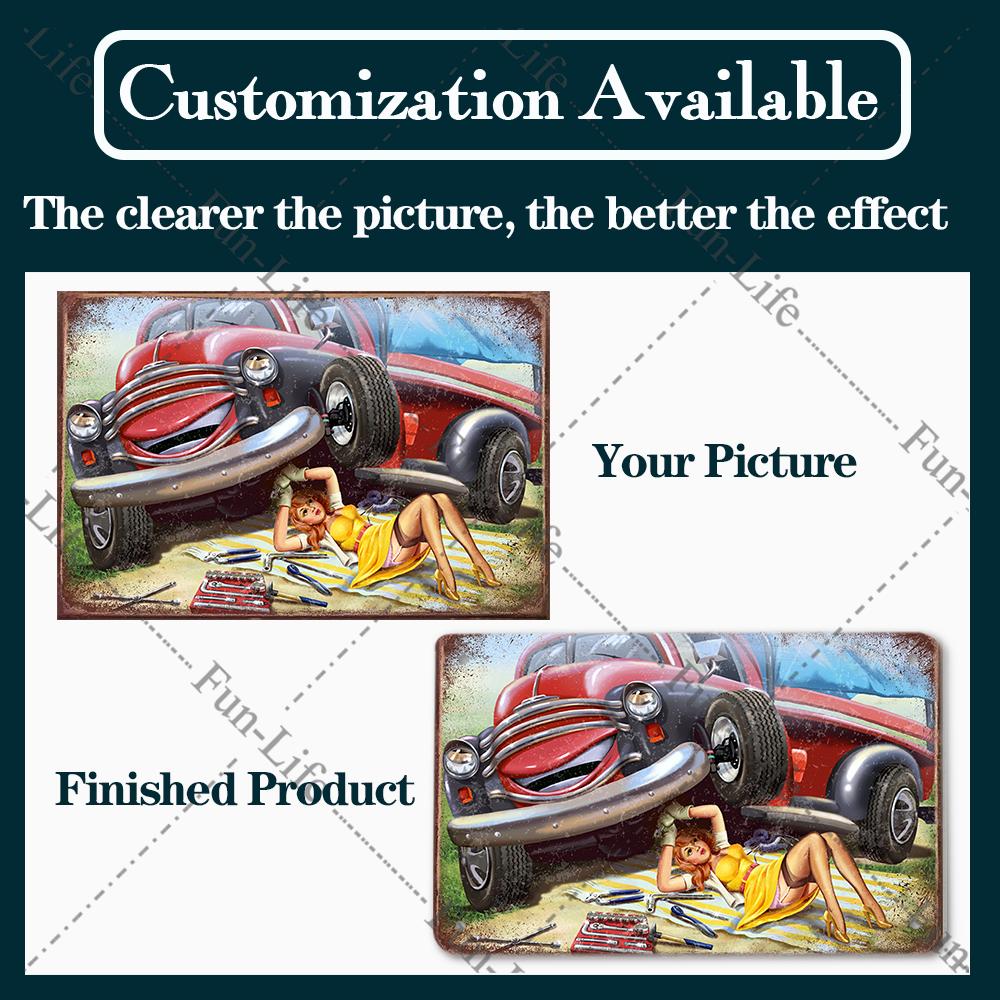 Красота девушки винтажный металлический плакат Ретро жесть Компактная автомобильная жестяная вывеска доска для домашнего паба, бара, кафе, гаража, декор стен 20x30 см