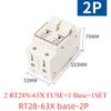 10PCS/1SET/ Fuse RT28N-32X 63X 1P 2P 3P with lamp fuse base rail type RT18 melt core
