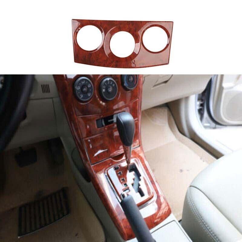 For Toyota Corolla 2009-2013 Wood Peach Grain Center Console AC Knob Panel Trim