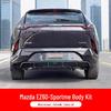 Комплект переднего и заднего бамперов Changan Mazda EZ60 с губой и юбками - Черненая спортивная версия