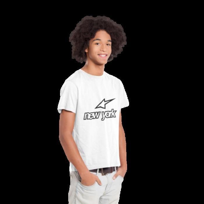 T-shirt imprimé New York étoile blanc - Blanc