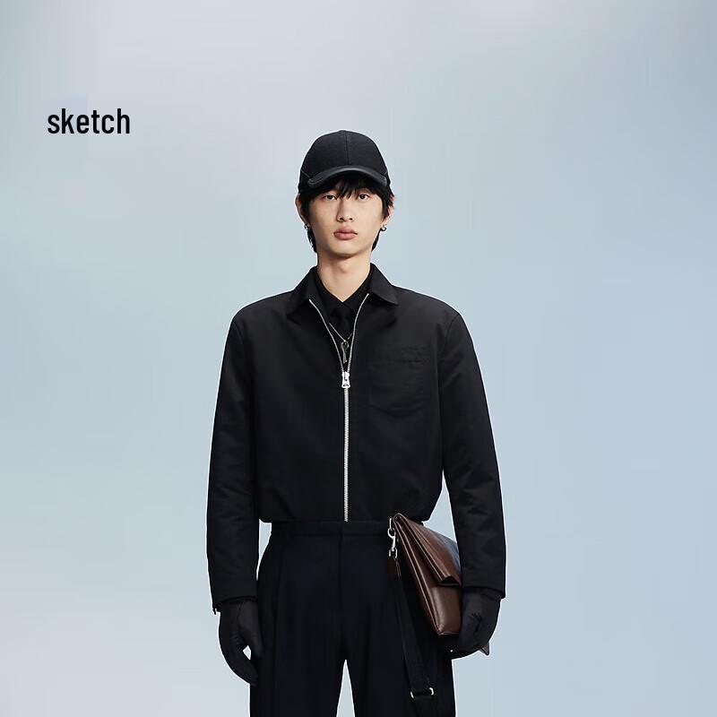 CROQUIS Men's Structured Lapel Short Jacket