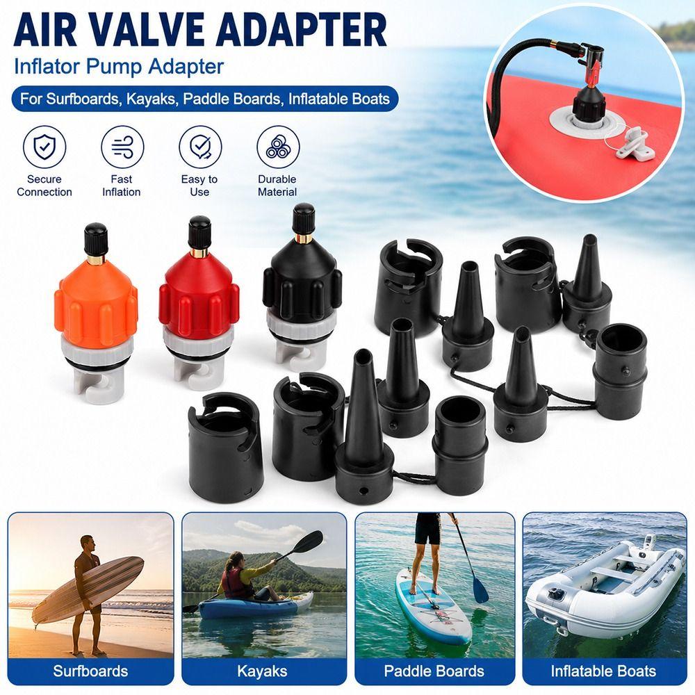 1Set Strong Sealing Air Valve Adaptor PVC ABS Pump Valve Adapter for Inflatable Pool Air Bed