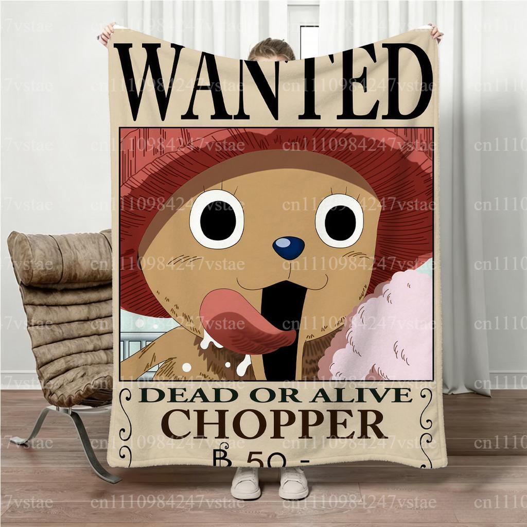 Плед 'Wanted' с Луффи, для всех сезонов, семейный, парный, мягкий флис, теплое одеяло-плед для дивана, кровати, домашний подарок