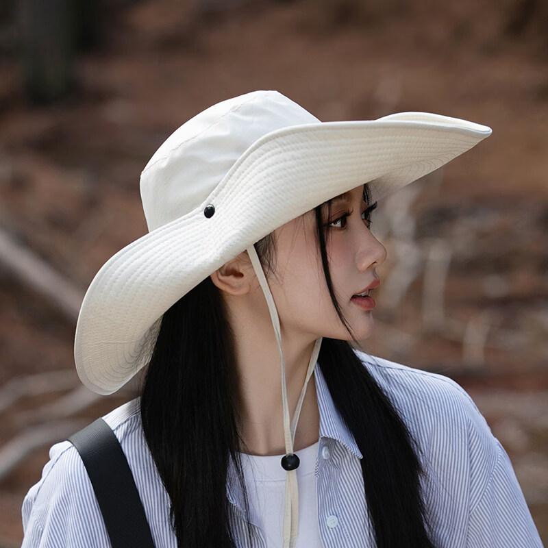 JEEP Western Cowboy Bucket Hat for Women Summer Outdoor Hiking Sunshade Wide Brim Sun Protection Hat