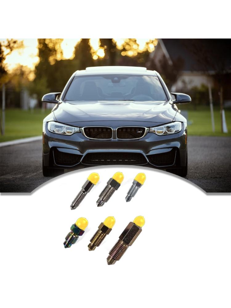 Упаковка из 10 универсальных вакуумных колпачков диаметром 6 мм. Винт для прокачки тормозов. Крышки для сосков. Прочное стильное решение для обслуживания труб.