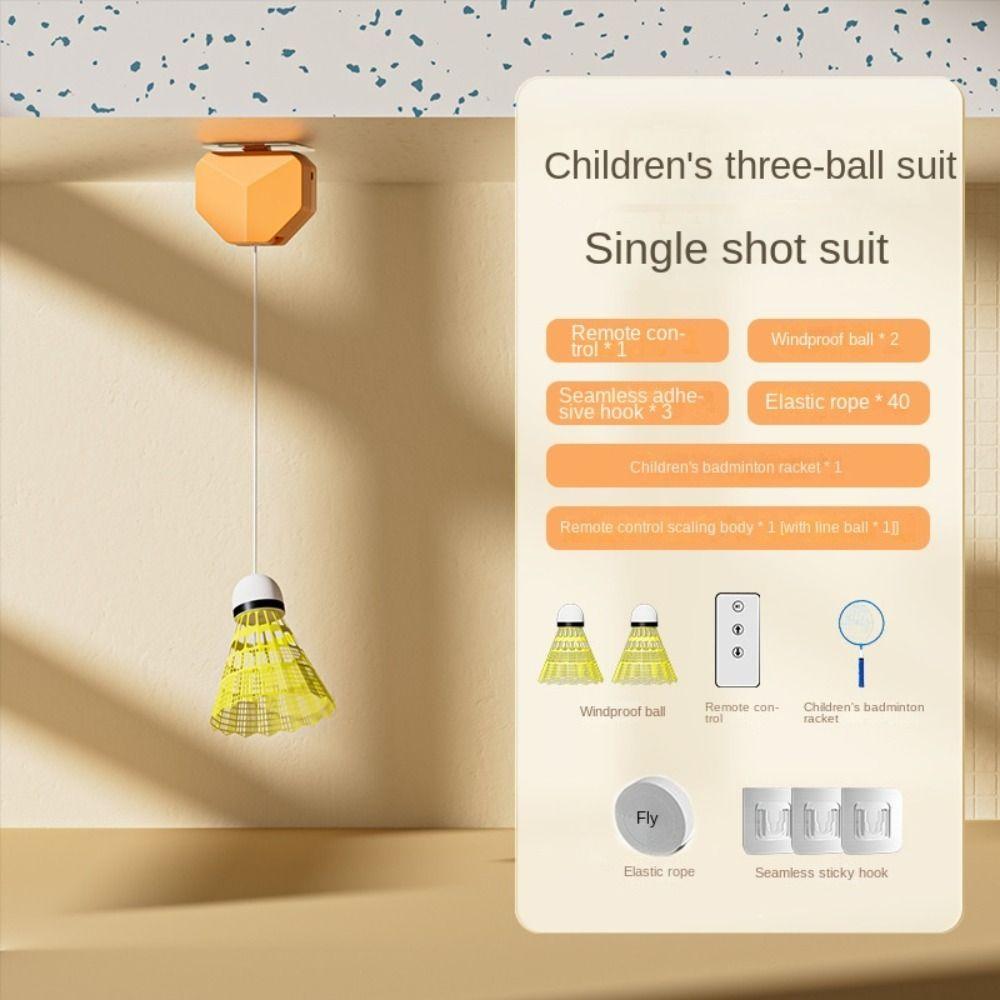 1 Set Spin Electric Badminton Trainer Self Training Shuttlecock For Kids & Adult