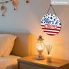 2D Flat "Stars & Stripes" 4th of July Door Decor with Red White Blue Stars and Stripes, Rustic Farmhouse Independence Day Wall Art, Perfect Gift for