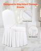 30 Pcs White Chair Covers, Polyester Spandex Chair Cover, Stretch Slipcovers for Wedding Party Dining Banquet Flat-Front Chair Covers, Fits Chair