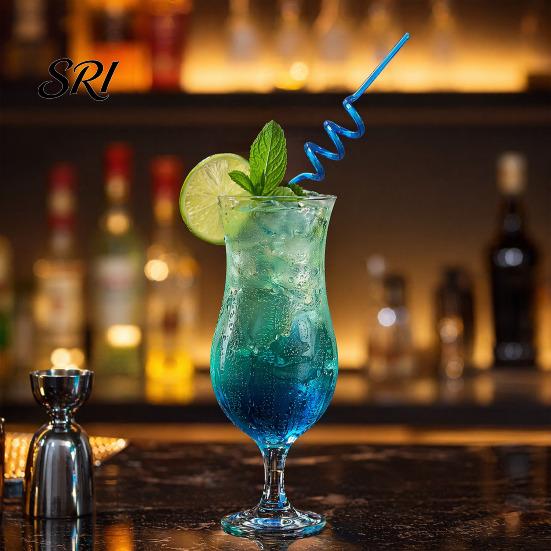 Colorful Drinking Straws 10PCS Spiral Plastic Straws, Twisted Translucent Food-Grade Creative PETG Reusable Party Drink Accessories for Cocktails
