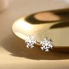 Stylish Snowflake Ice Flower Earrings - Elegant Christmas Gift for Women, Simple Korean Design