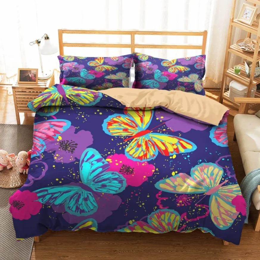 New Creative Cute Pattern 3D Printed Cover Set Twin Full Queen King Size Bedding Set Bed Linens Bedclothes for Young K131