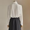 Customable Round Collar Pleated Blouse T2508bl090c