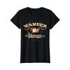 Hiking Unisex Deer Flowers Mountaineering Hiker Mountains Unisexs T Shirt Vintage Washed Comfortable Top For Everyday Wear