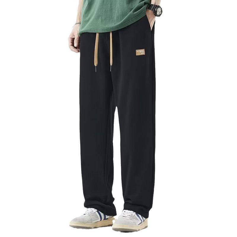 Прямые повседневные брюки мужские осенние новые свободные прямые драпирующиеся модные трендовые спортивные брюки