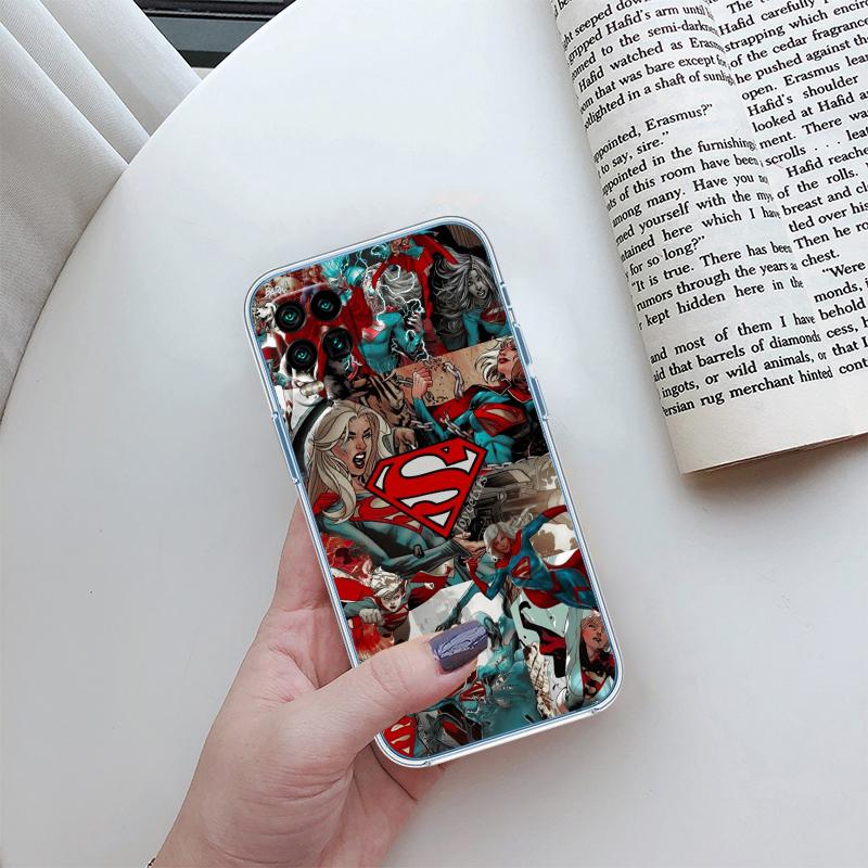 Прозрачный чехол для телефона с логотипом Супермена для Motorola Moto G7 G8 G9 G84 G85 G73 G24 G15 Z2 Play Power Plus
