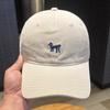 Simple puppy embroidery baseball cap for women, spring sunshade, three-dimensional sun protection hat, face-slimming baseball cap
