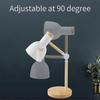 Table Lamp, Adjustable Wooden Table Lamp, Children's Desk Lamp for Bedroom, Living Room, E27 Base Reading Next LampWith light bulb