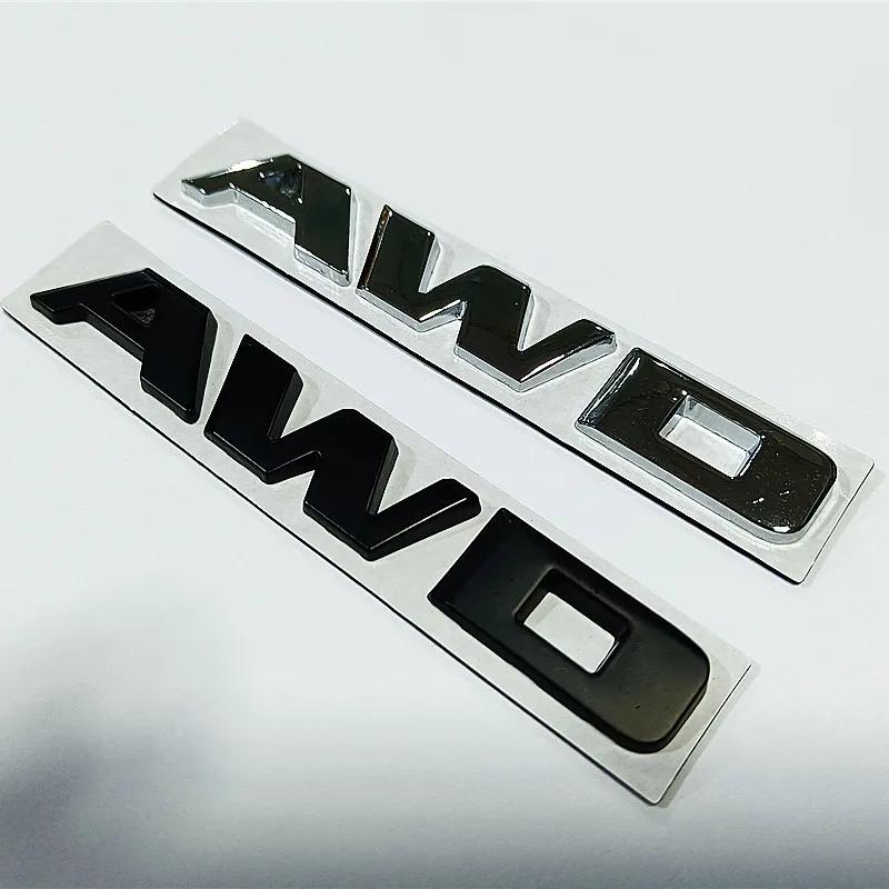 3D Metal Chrome Black Logo AWD Emblem Car Fender Badge Trunk Decal For Cadillac 18XTS CT6 XT5 XT4 AWD Sticker Accessories Mc1