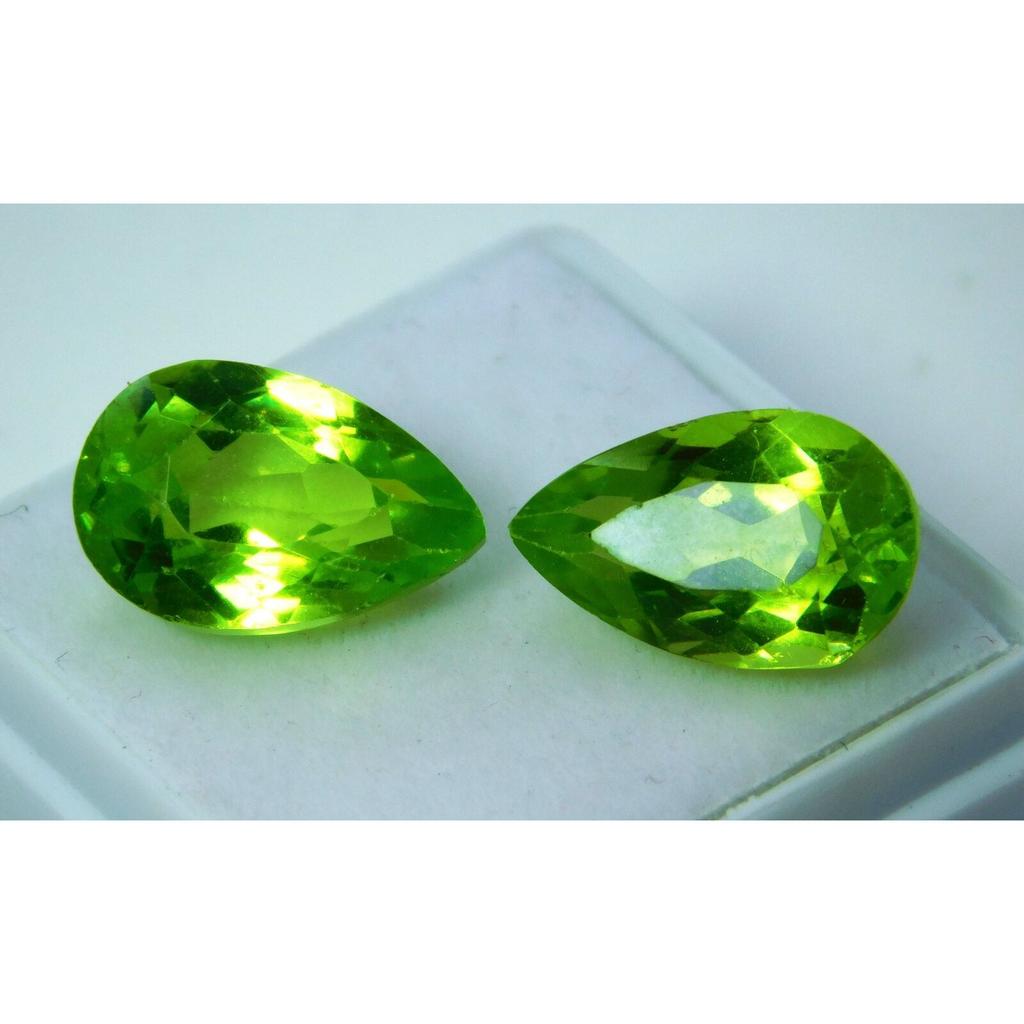 NATURAL Peridot Green 8 to 10 Ct Stone Gemstone PEAR CUT Faceted