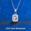 D цвет 1CT Радиан/Изумрудный Муассанит Ожерелья для Женщин Стерлингового Серебра 925 Роскошная Цепочка Трендовые Ледяные Bling Свадебные Украшения