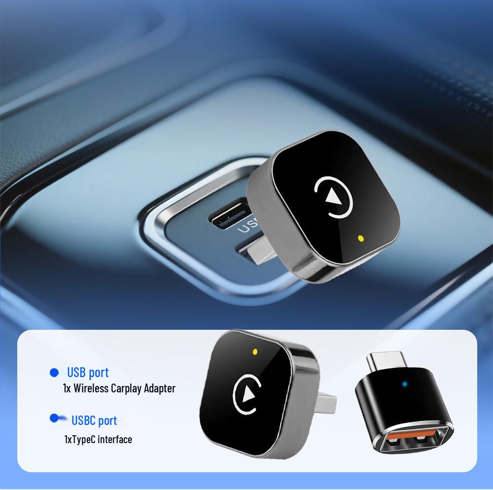 New 2-in-1 Wireless Android Auto & CarPlay Adapter Box