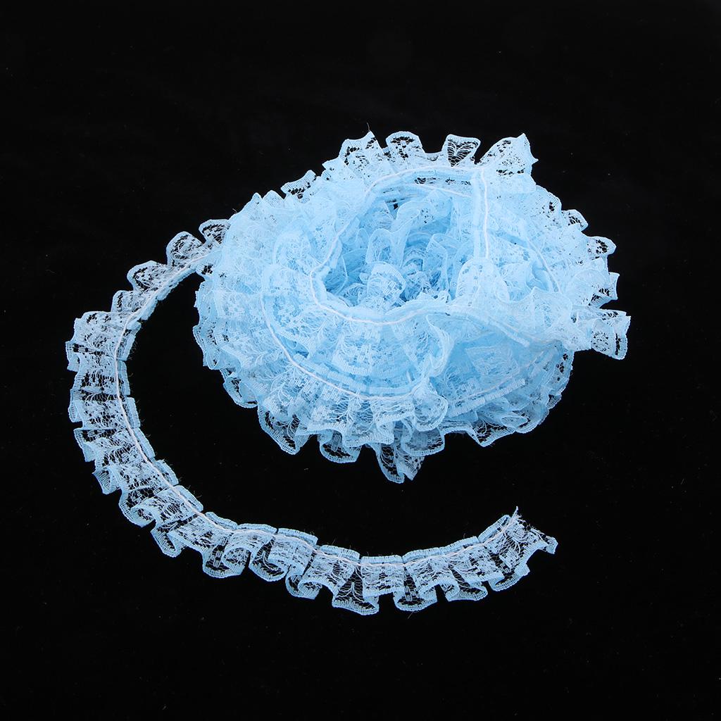 5 Yards Various Colors Ribbon Floral Elastic Lace Trim Handcraft Accessories