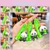 Side Holding Panda Bamboo Shoot Key Chain Cute Cartoon Girl Pendant Backpack
