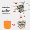 Складная походная газовая плита 5800 Вт с 3 конфорками и пьезоэлектрическим зажиганием, легкая ветрозащитная сумка для рюкзака